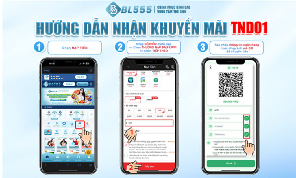 khuyến mãi thành viên mới bl555